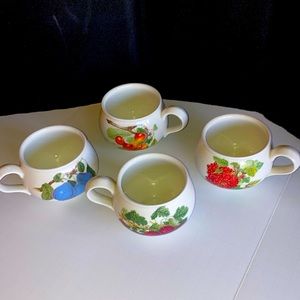 Set of 4 :Pomona Portmeirion Tea Cups